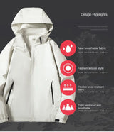 Men's Waterproof Hooded Windbreaker Jacket