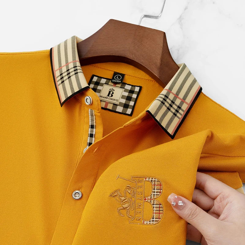 Men's Embroidered Polo Shirt – Breathable Summer Style