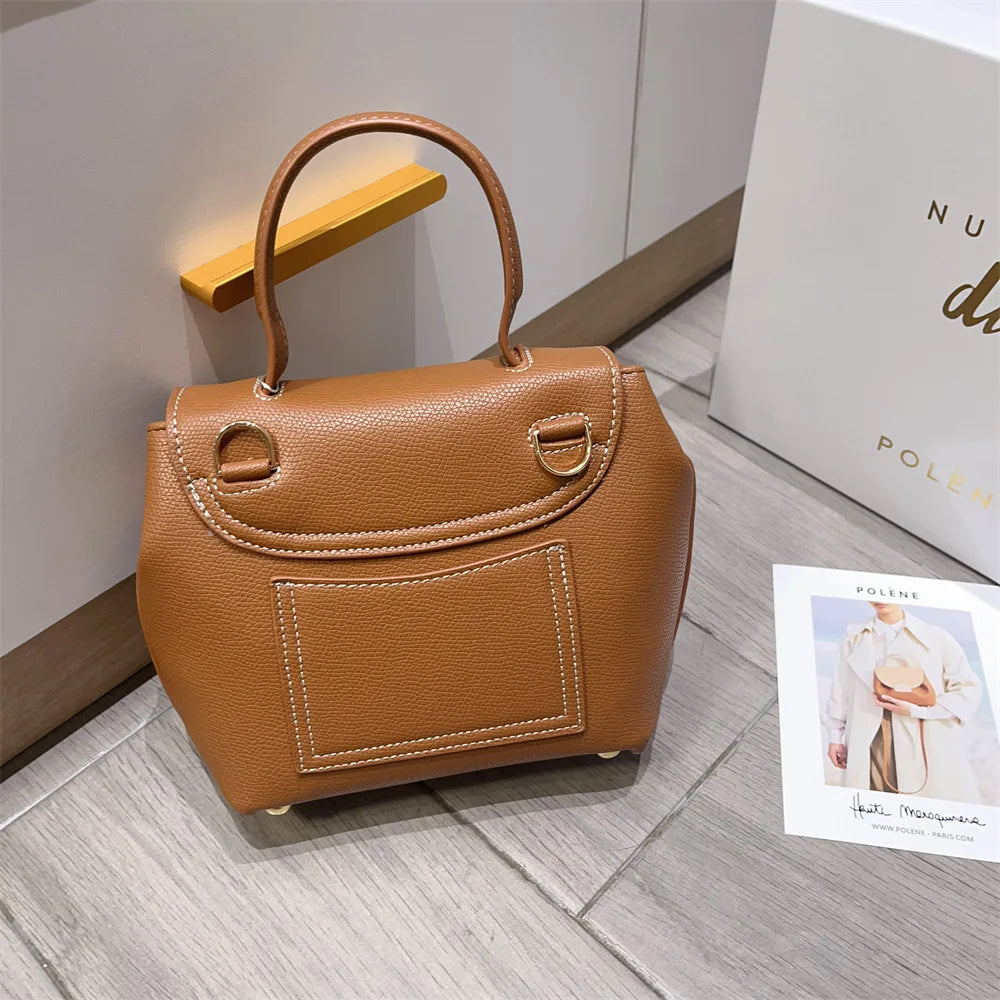 Luxury Genuine Leather Rectangle Crossbody