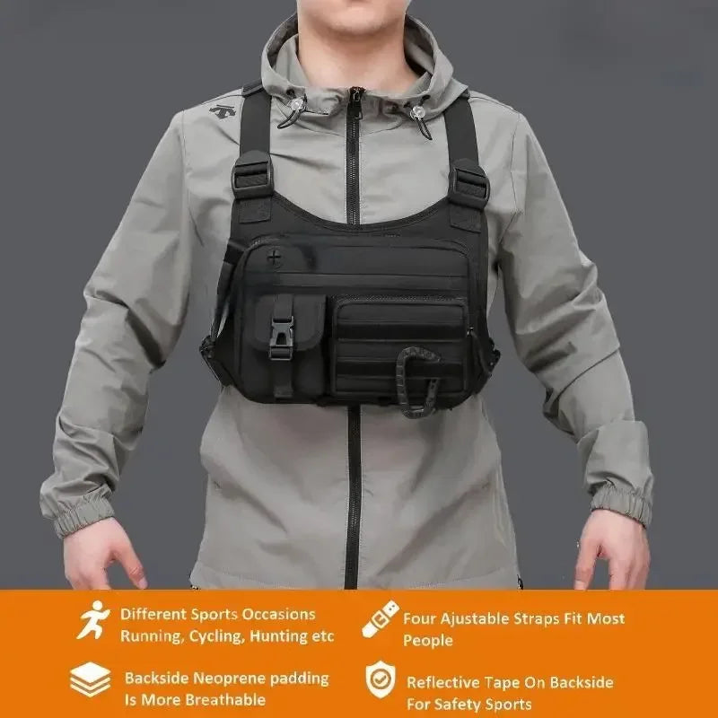 Nylon Sports Chest Bag for Running & Cycling