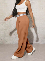 Women's High-Waisted Wide-Leg Casual Pants