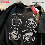 Mocha Latte Cat Graphic Tee