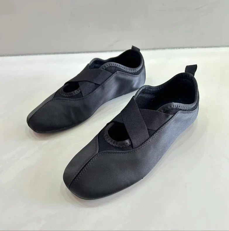 BUVAZIK Women's Satin Ballet Flats – Elegant Round Toe Slip-On