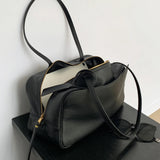 High Version Genuine Leather Pillow Bag for Women 2026 New All-Match Large Capacity First Layer Cowhide Bowling Bag for Women