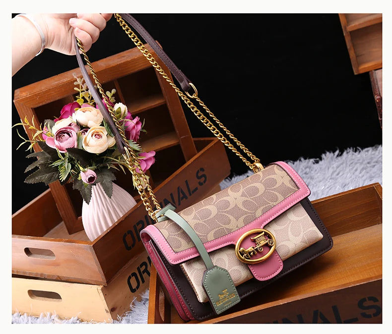 Color-Contrast Designer Crossbody Bag