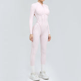 Long Sleeve Zip-Front Yoga Jumpsuit