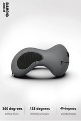 Memory Foam Neck Pillow, Ergonomic U-Shaped Travel Pillow with Washable Cover for Airplane,Car,Office Home-Soft Support
