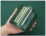 Ultra Thin Genuine Leather Card Holder 8 Slots Mini Wallet Slim Credit Card Case for Men Women