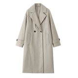 Tri-Color Luxury Loose Collar Coat