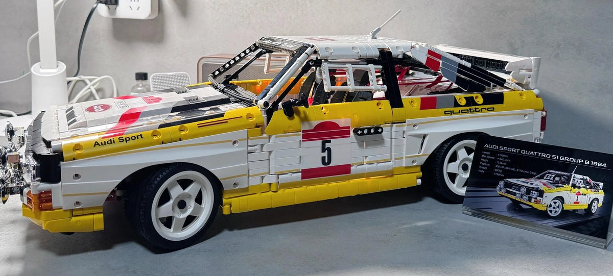 3887PCS Technical MOC 1:8 Racing Sport Retro Rally Car Building Blocks Classic Sportscar Model DIY Toys for Kid Adult Boys Gift