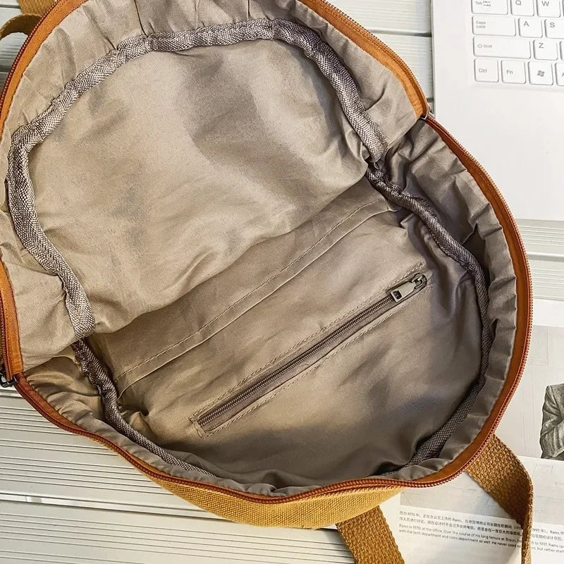Mini Canvas Backpack – Vintage Unisex Rucksack