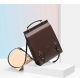 Cnoles Vintage Women's Leather Backpack Casual Shoulder Bag Travel Purse for Girls College School Book Bag