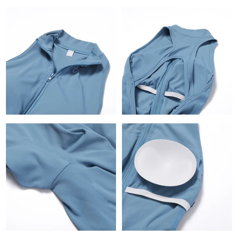 V-Back Athletic Yoga Jumpsuit