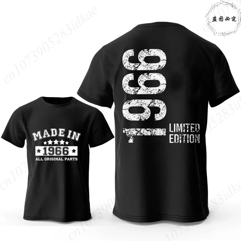 60th Birthday Vintage Graphic T-Shirt — Made in 1966 Men's Short Sleeve Tee
