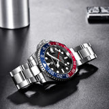 PAGANI DESIGN 40mm Automatic GMT Wristwatch Stainless Steel Waterproof Men Watch Top Brand Mechanical sports Watches Men PD-1662