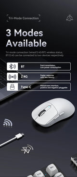 Attack Shark X3 PixArt PAW3395 Bluetooth Mouse,26000dpi,Wireless Tri-Mode Connection,Lightweight Macro Gaming Mouse