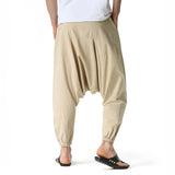 Men's Cotton Linen Loose-Fit Harem Pants