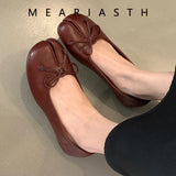 Women's Split-Toe Bow Loafers | Elegant Flat Pumps