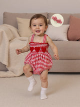 Toddler Girl Heart Print Romper & Headband Set