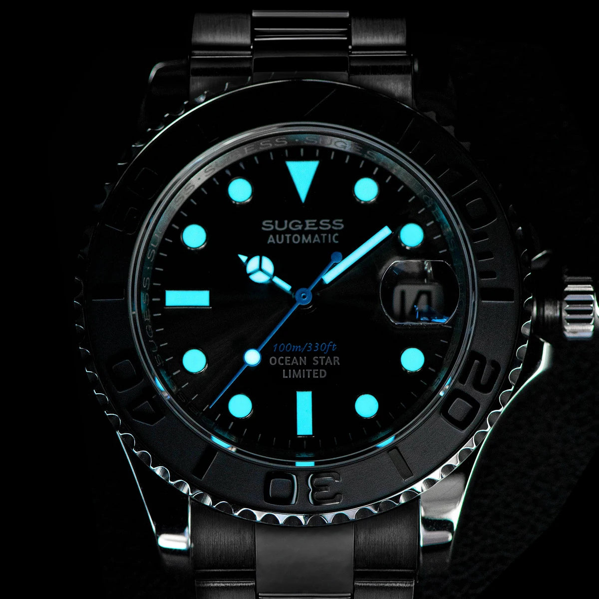Sugess Master Dvier Watch For Men Automatic Mechanical Watches NH35A Movement Sapphire Luxury 100m Waterproof Clock S450-2 New