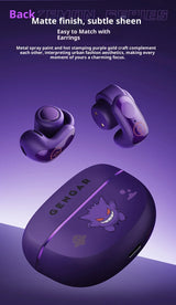 Gengar PokéMon Bluetooth Headset Ear Clip Hifi Stereo Wireless Game Sports Earbuds Long Battery Life Trendy Anime Gift