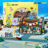 Spongebob Building Block Cartoon Krusty Krab Creative Restaurant Scene Model Patrick Star Assembly Toy Children's Birthday Gift