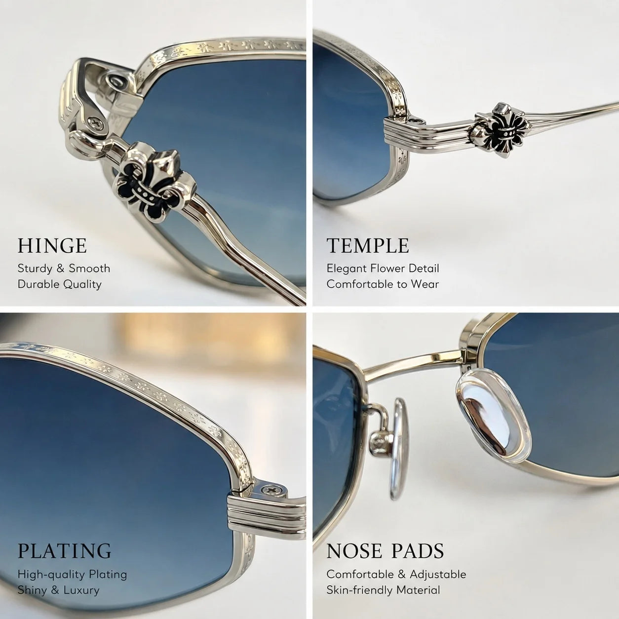 Cat Eye Sunglasses | Gold Alloy Frame | UV400 Women