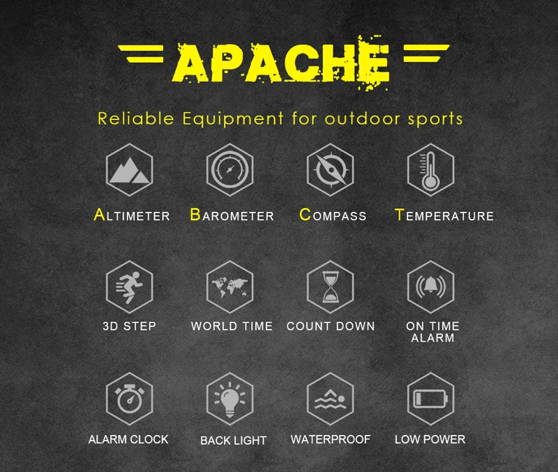 North Edge Men Sports Watches Waterproof 50M LED Digital Watch Men Military Compass Altitude Barometer