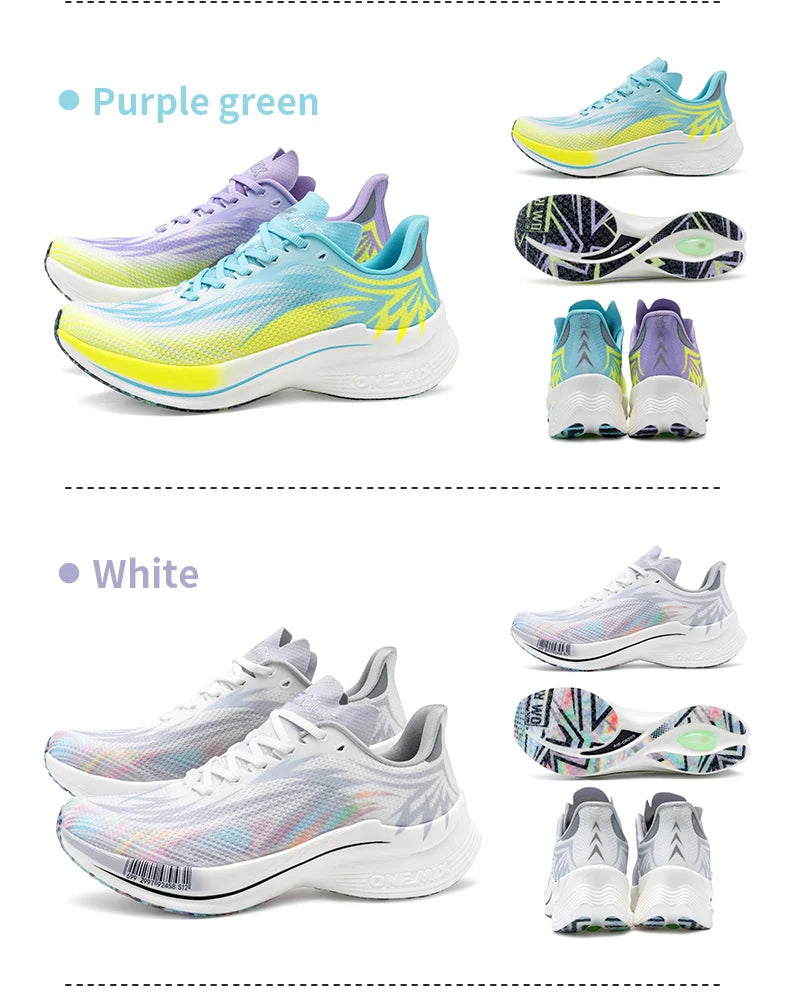 ONEMIX 2026 Summer Mesh Carbon Plate Running Shoes Men Women Light Rebound Cushion Non Slip Marathon Racing Sneakers