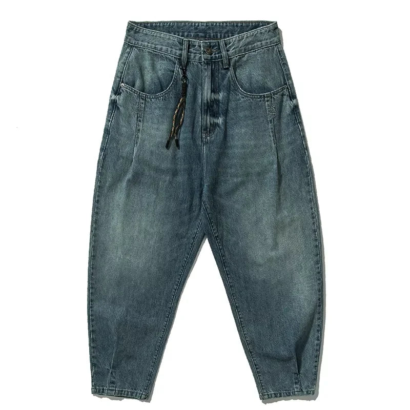 Men's Loose Fit Denim Cargo Jeans