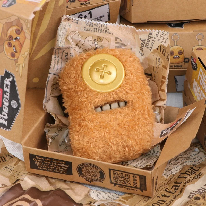 Original Fuggler Keychain Plush Toys Fugglers Fugg Alley Cat Pandents Stuffed Animal Fugg UNGGETS Keyrings Plushies Dolls Gifts