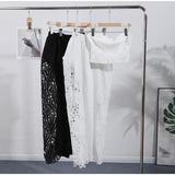 Strapless Eyelet Two-Piece Set