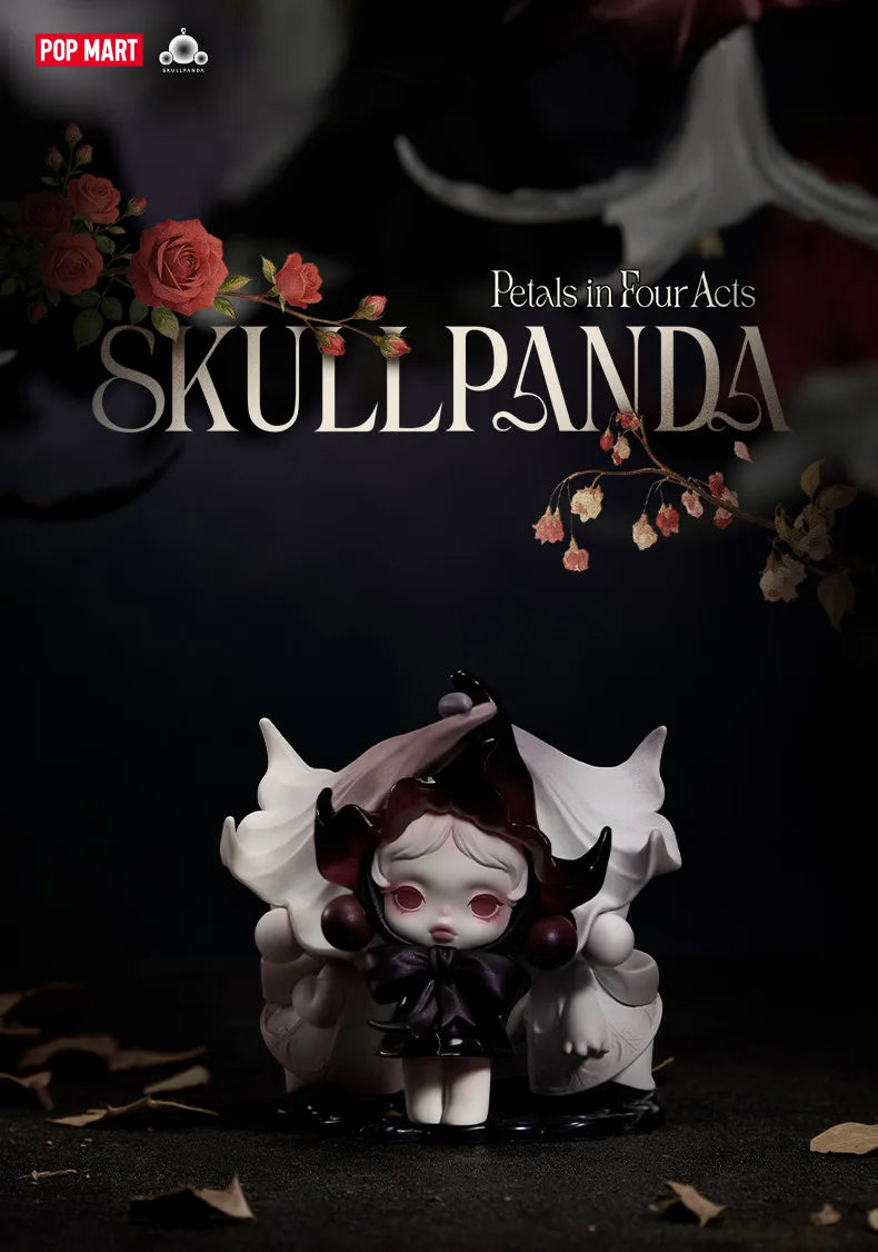 POPMART SKULLPANDA Petals In Four Acts Series Blind Box Guess Bag Desktop Decoration Blind Bag Toys Anime Figure Cute Model