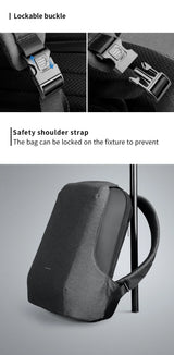 Kingsons  Anti-theft Men Backpack 180 Degree Open USB Charging Laptop Backpack 15.6 inch School Bags for Teenage Boys