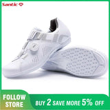 Santic Cycling Non-lock Flat Shoes Men Outdoor Sports MTB Bike Shoes Women Adjustable Casual Road Sneakers Comfortable Asia Size