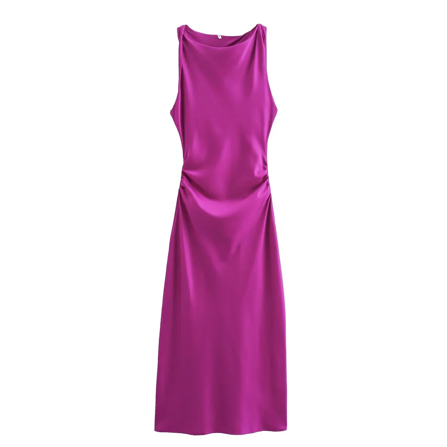 Elegant Satin Summer Slip Dress | Chic Evening Midi for Women
