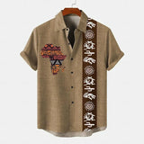 Men's Retro Hawaiian Print Short Sleeve Casual Shirt
