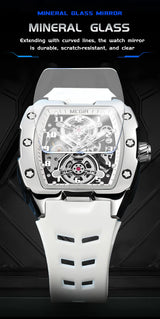 Luxury Automatic Skeleton Watch – Waterproof Silicone Sport Wristwatch