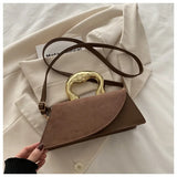New Minimalist Design Shoulder Bag for Women Light Luxury Large Capacity Casual Metal Hand-held Crossbody Bags Female Handbag