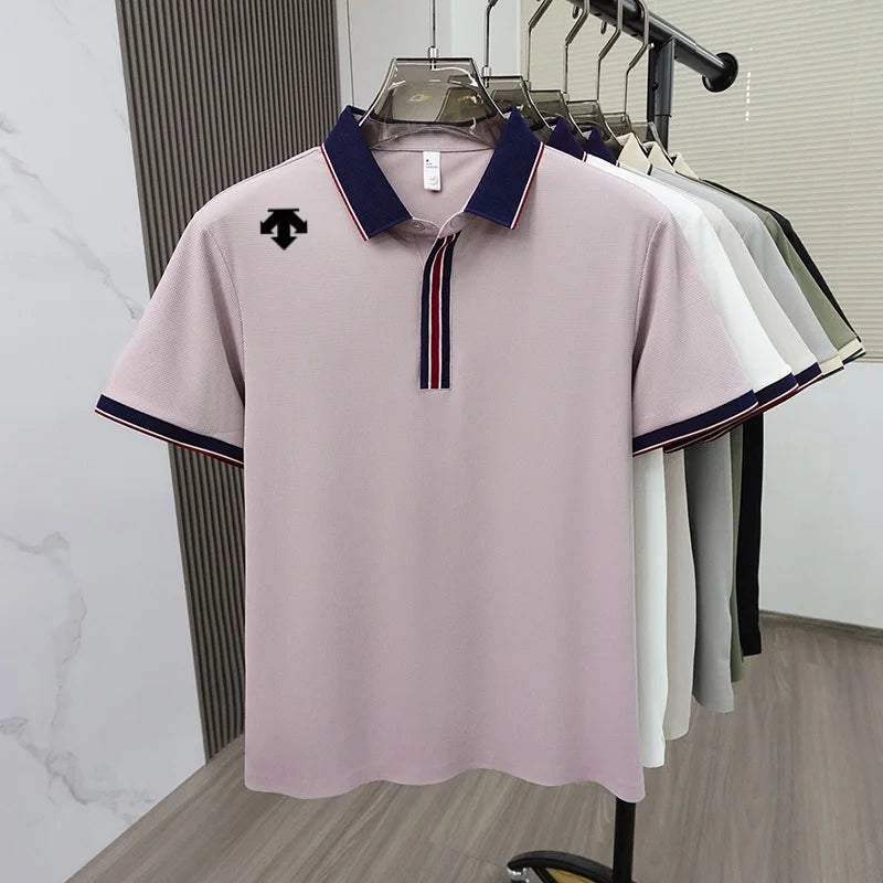 Men's Embroidered Polo Shirt – Breathable Summer Style