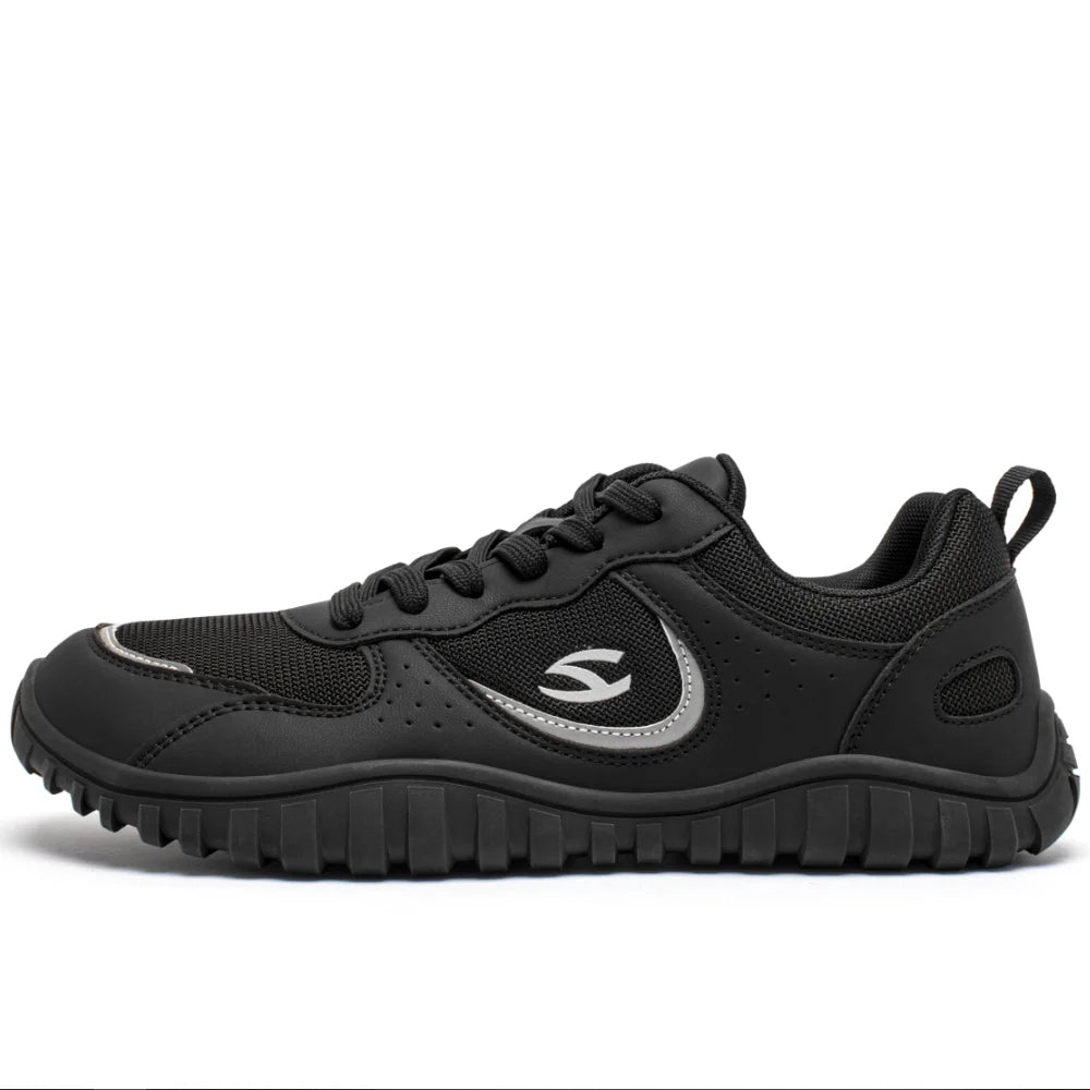 HOBIBEAR Unisex Wide Toe Sneakers Comfortable Walking Shoes Lace Up Outdoor Travel Breathable Running Sneakers