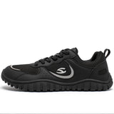 HOBIBEAR Unisex Wide Toe Sneakers Comfortable Walking Shoes Lace Up Outdoor Travel Breathable Running Sneakers