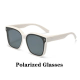 Polarized Clip-On Sunglasses for Glasses Wearers, Fashion Square Over Glasses Myopia Sunglasses, UV400 Protection for Driving, Fishing & Outdoor Use