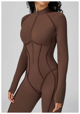 Long-Sleeved Performance Yoga Bodysuit