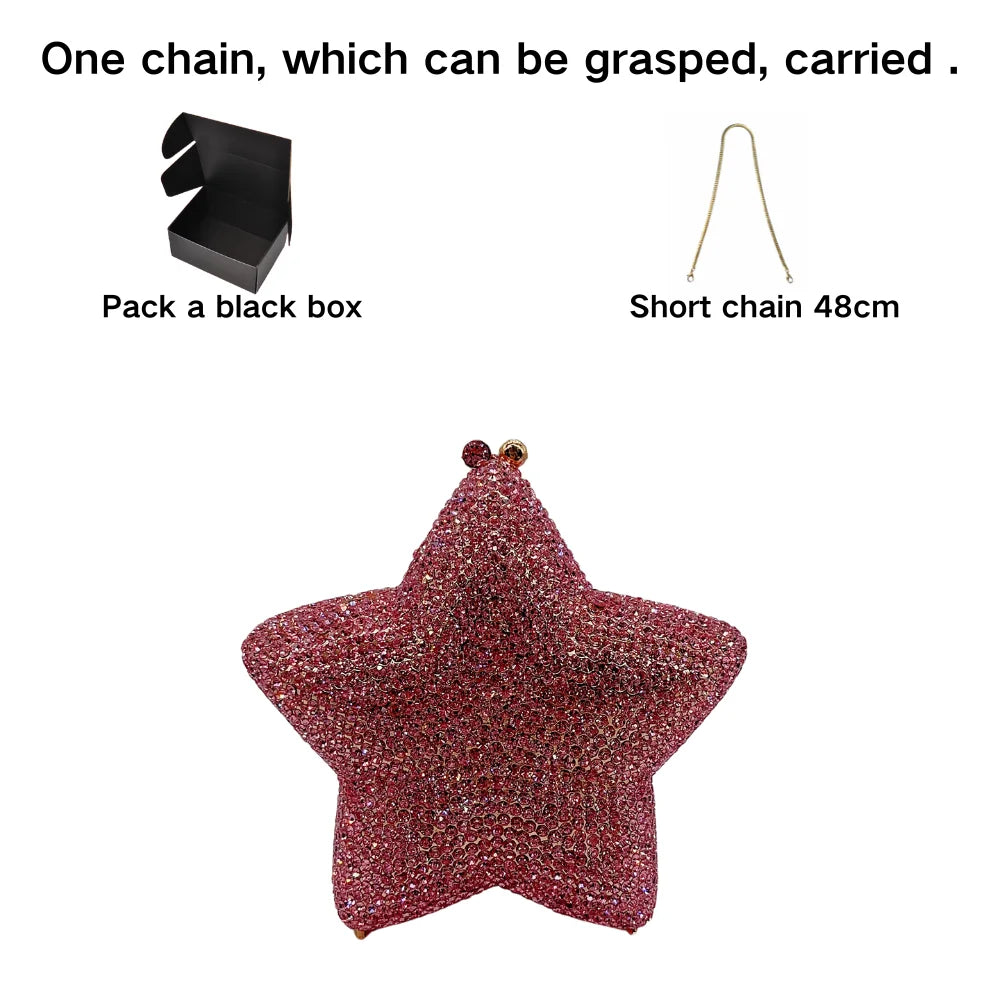 New Star Diamond Dinner Bag Foreign Trade Banquet Diamond Hand Bag Women's Bag Starr Lane Stone Crach