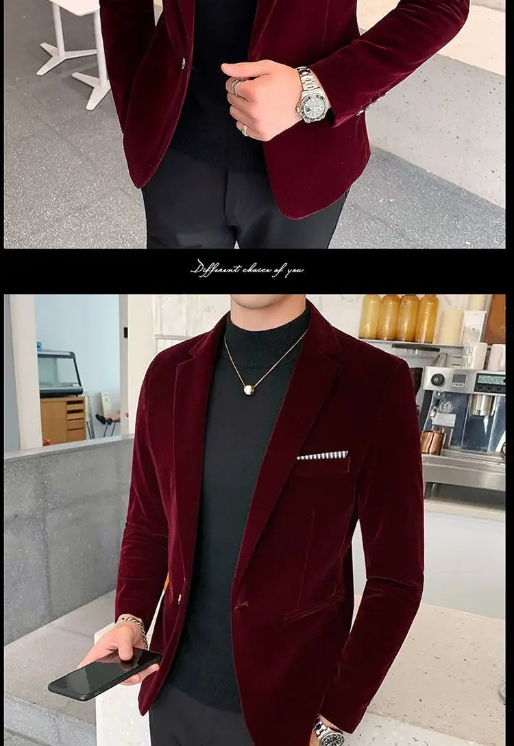 Men’s Slim-Fit Corduroy Blazer