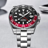 PAGANI DESIGN 40mm Automatic GMT Wristwatch Stainless Steel Waterproof Men Watch Top Brand Mechanical sports Watches Men PD-1662
