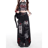 Retro Punk Relaxed Denim Pants