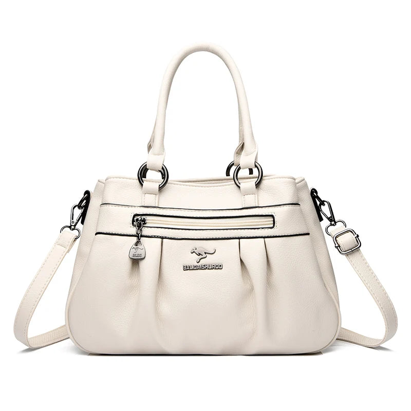Three Layers Luxury Casual Tote Women Bag Top Quality Pu Leather Ladies Hand Bags for Women Big Shoulder Crossbody Bags Sac New
