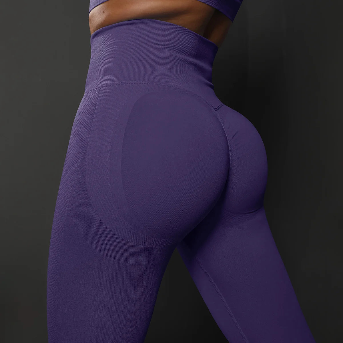 High-Waist Seamless Yoga Leggings – USA-Made Push-Up Fitness & Gym Tights